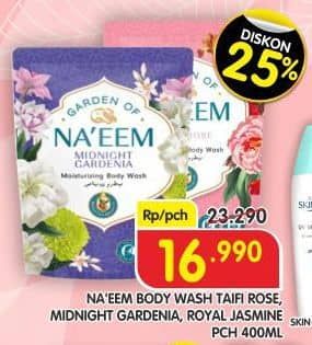 Promo Harga NAEEM Body Wash Taifi Rose, Midnight Gardenia, Royal Jasmine 400 ml - Superindo