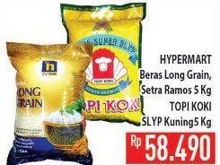 Promo Harga Hypermart Beras Long Grain, Setra Ramos/ Topi Koki Slyp Kuning  - Hypermart