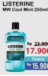 Promo Harga LISTERINE Mouthwash Antiseptic Cool Mint 250 ml - Alfamart