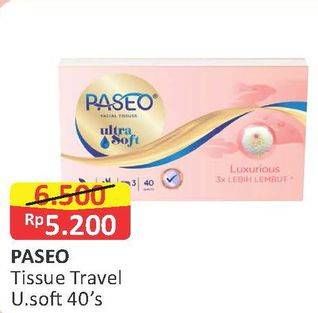 Promo Harga PASEO Facial Tissue Travel 40 pcs - Alfamart
