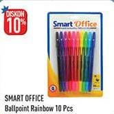 Promo Harga SMART OFFICE Balpoint Rainbow 10 pcs - Hypermart