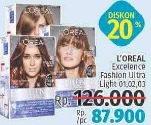 Promo Harga LOREAL Excellence Fashion Ultra Lights 01, 02, 03  - LotteMart