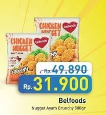 Promo Harga Belfoods Nugget Chicken Nugget Crunchy 500 gr - Hypermart