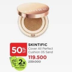 Promo Harga Skintific Cover All Perfect Cushion SPF35 Pa++++ 05 Sand 11 gr - Watsons