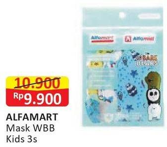 Promo Harga ALFAMART Masker WBB Kids 3 pcs - Alfamart