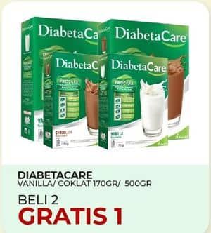 Promo Harga Diabetacare Susu Rendah Gula Chocolate, Vanilla 170 gr - Yogya