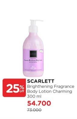 Promo Harga Scarlett Whitening Body Lotion Charming 300 ml - Watsons
