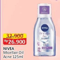 Promo Harga NIVEA MicellAir Skin Breathe Micellar Water Oil Acne Care 125 ml - Alfamart