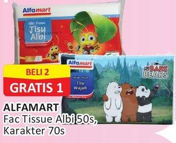 Promo Harga ALFAMART Facial Tissue Albi, Karakter 50 pcs - Alfamart