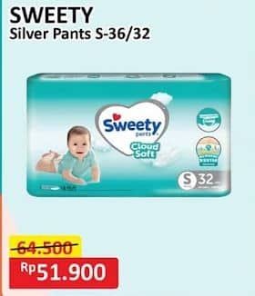 Promo Harga Sweety Silver Pants S36, S32 32 pcs - Alfamart