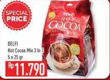 Promo Harga Delfi Hot Cocoa Indulgence per 5 sachet 25 gr - Hypermart