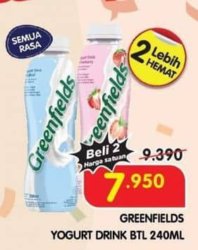 Promo Harga Greenfields Yogurt Drink All Variants 250 ml - Superindo