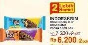 Promo Harga INDOESKRIM Rocks Bar Chocolate Nuts, Vanila Nuts 55 ml - Indomaret