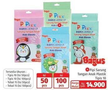 Promo Harga BAGUS PiPi Sarung Tangan Plastik Anak 50 pcs - Lotte Grosir