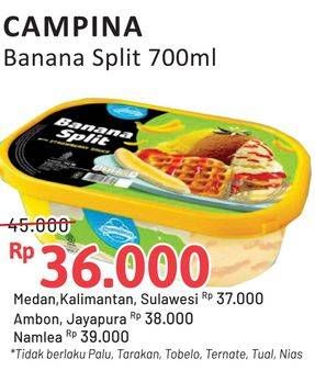Promo Harga Campina Ice Cream Banana Split 700 ml - Alfamidi