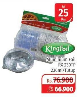 Promo Harga KING FOIL Aluminium Foil RX-230TP 230ml 25 pcs - Lotte Grosir