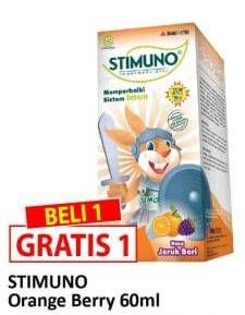 Promo Harga STIMUNO Restores Immunes Syrup Orange Berry 60 ml - Alfamart