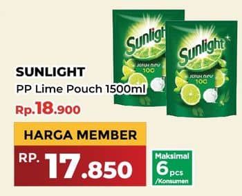 Promo Harga Sunlight Pencuci Piring Jeruk Nipis 100 1500 ml - Yogya