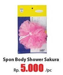 Promo Harga SAKURA Spon Body Shower  - Hari Hari