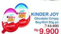 Promo Harga KINDER JOY Chocolate Crispy Boys, Girls 20 gr - Indomaret