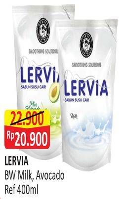 Promo Harga LERVIA Shower Cream Milk Avocado 400 ml - Alfamart