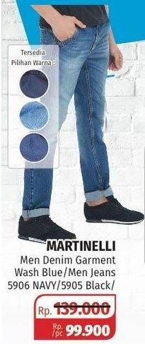 Promo Harga MARTINELLI Mens Jeans Bermuda Denim, Blue, Navy, 5905 Black  - Lotte Grosir