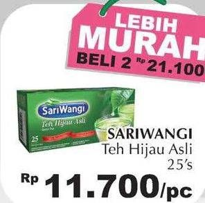 Promo Harga Sariwangi Teh Hijau 25 pcs - Giant