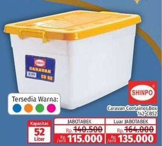 Promo Harga SHINPO Container Box Caravan 142-CB52 52000 ml - Lotte Grosir