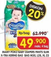 Promo Harga Mamy Poko Pants Xtra Kering Slim Tidak Gembung M30, L28, XL23  - Superindo