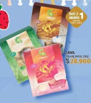 Promo Harga GASOL Tepung Organik Beras Merah, Beras Putih, Beras Coklat, Beras Hitam 200 gr - LotteMart