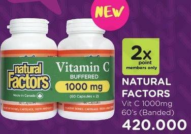 Promo Harga NATURAL FACTORS Multivitamin per 2 botol 60 pcs - Watsons