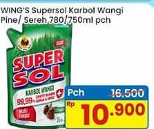 Promo Harga Supersol Karbol Wangi Pine, Sereh 750 ml - Indomaret