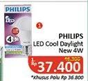 Promo Harga PHILIPS Lampu LED Cool Daylight New 4W  - Alfamidi
