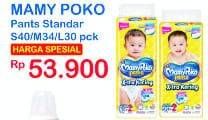 Promo Harga Mamy Poko Pants Xtra Kering L30, M34, S40 30 pcs - Indomaret