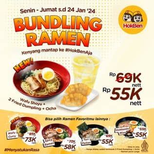 Promo Harga Bundling Ramen  - HokBen