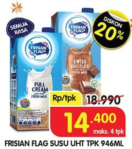 Promo Harga Frisian Flag Susu UHT Purefarm All Variants 946 ml - Superindo