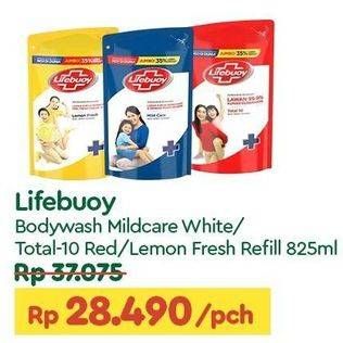Promo Harga Lifebuoy Body Wash Mild Care, Total 10, Lemon Fresh 850 ml - TIP TOP