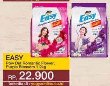 Promo Harga ATTACK Easy Detergent Powder Romantic Flowers, Purple Blossom 1200 gr - Yogya