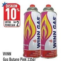 Promo Harga Winn Gas Tabung Gas Butane Pink 235 gr - Hypermart