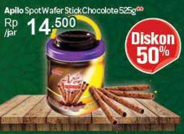 Promo Harga ASIA APILO Wafer Stick Chocolate Spot 525 gr - Carrefour