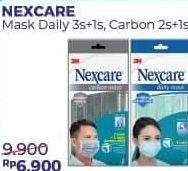 Promo Harga 3M NEXCARE Masker Carbon, Daily 3 pcs - Alfamart