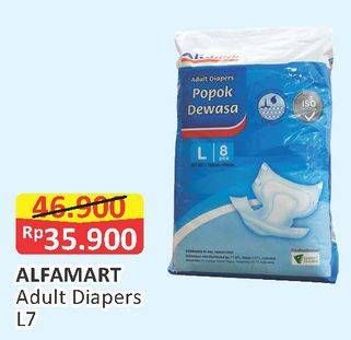 Promo Harga Alfamart Adult Diapers L8  - Alfamart