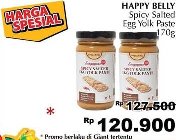 Promo Harga Happy Belly Salted Egg Yolk Paste Spicy 170 gr - Giant