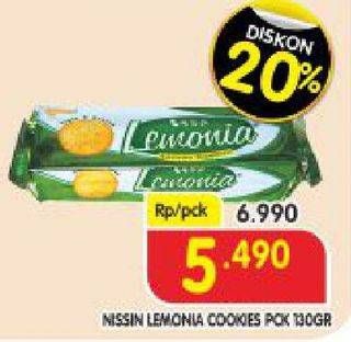 Promo Harga NISSIN Cookies Lemonia Lemon 130 gr - Superindo
