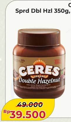 Promo Harga Ceres Choco Spread Double Hazelnut 350 gr - Alfamart