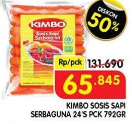 Promo Harga KIMBO Sosis Sapi Serbaguna 24 pcs - Superindo