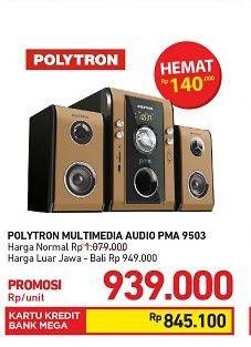 Promo Harga POLYTRON PMA 9503 | Multimedia Audio 50 Watt  - Carrefour