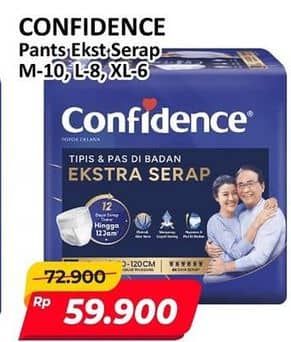 Promo Harga Confidence Adult Pants Slim & Fit Extra Absorb M10, L8, XL6 6 pcs - Alfamart