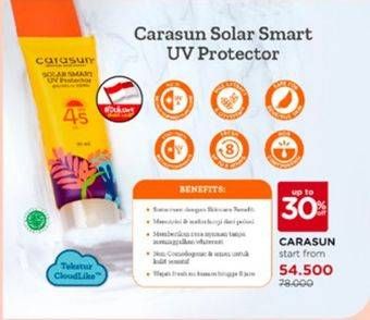 Promo Harga Carasun Solar Smart UV Protector Spf 45  - Watsons