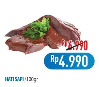 Promo Harga Beef Liver (Hati Sapi) per 100 gr - Hypermart